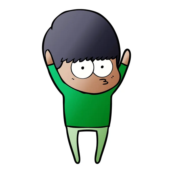 Illustrazione Vettoriale Stretching Cartoon Boy — Vettoriale Stock