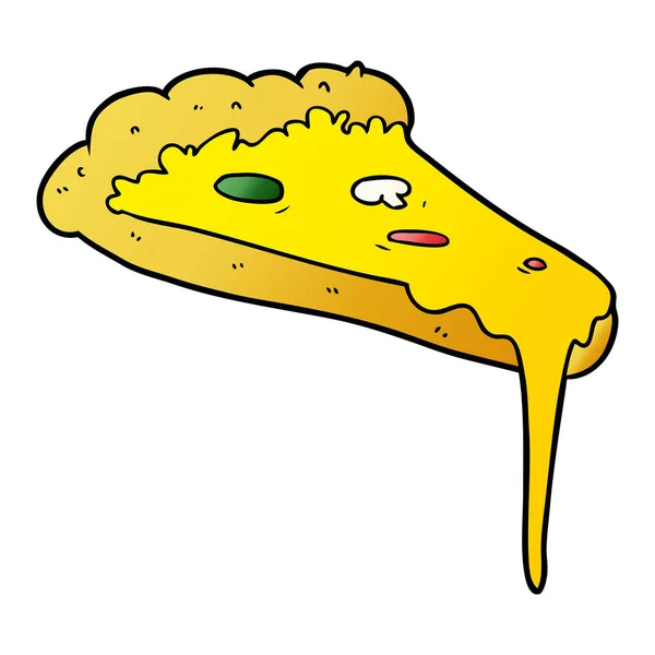 Tranche Dessin Animé Pizza — Image vectorielle