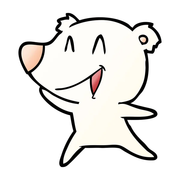 Desenho Animado Urso Polar Rindo —  Vetores de Stock