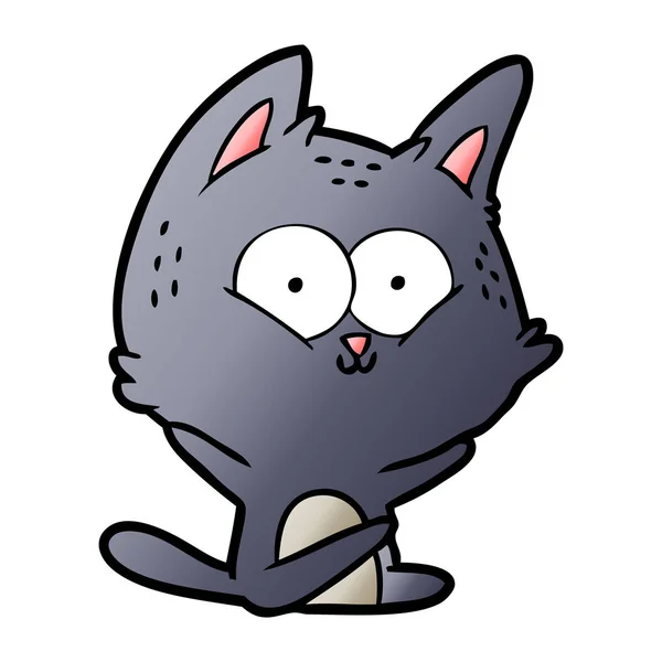 Vector Ilustración Dibujos Animados Gato — Vector de stock