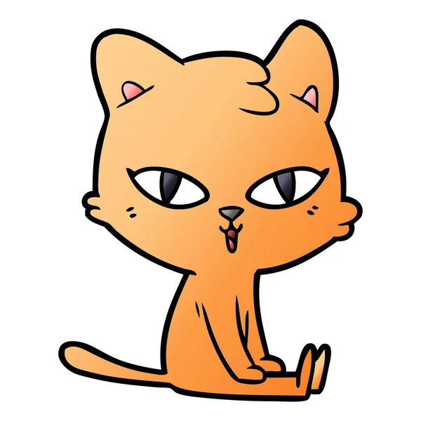 Vector Ilustración Dibujos Animados Gato — Archivo Imágenes Vectoriales