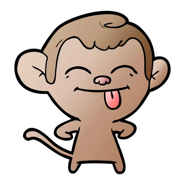 Vectorillustratie Van Grappige Cartoon Monkey — Stockvector