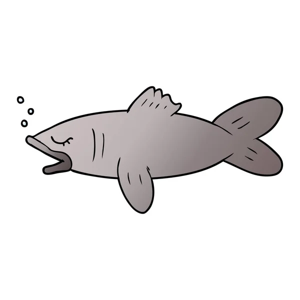 Vektorová Ilustrace Kreslených Ryb — Stockový vektor