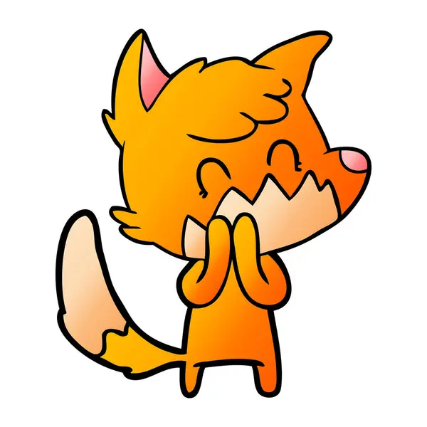 Vectorillustratie Van Cartoon Vriendelijke Fox — Stockvector