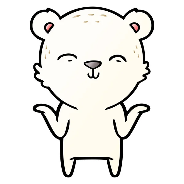 북극곰 Shrugging — 스톡 벡터