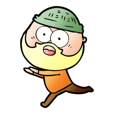 sakallı adam kaçarken çizgi film