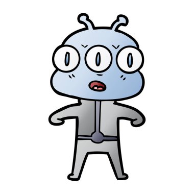 üç gözlü yabancı çizgi film