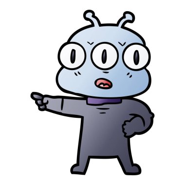 üç gözlü yabancı çizgi film