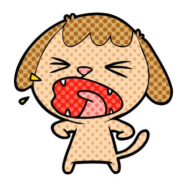 Çizgi film köpeğinin vektör çizimi