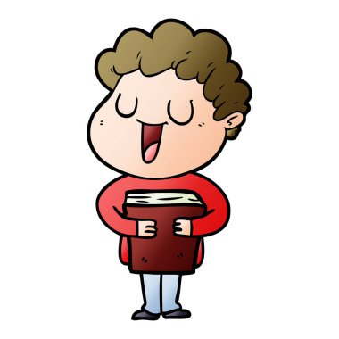 çizgi film adam kitap ile