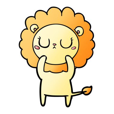 Çizgi film aslanının vektör çizimi