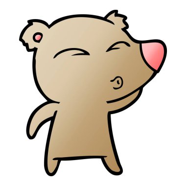 Çizgi film ayısının vektör çizimi