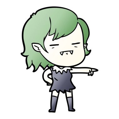 çizgi film ölümsüz vampir kız işaret