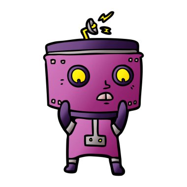 Çizgi film robotunun vektör çizimi