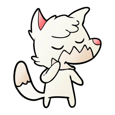 vektör çizim dostu karikatür Fox