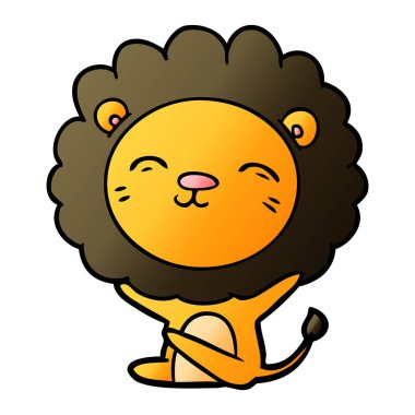 Çizgi film aslanının vektör çizimi