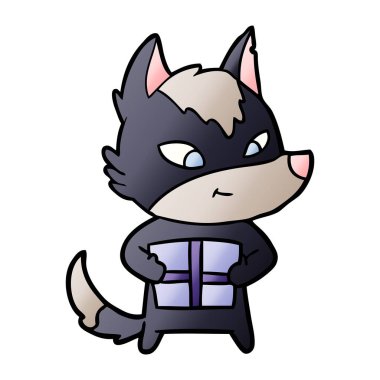 hediye ile dost çizgi film kurt