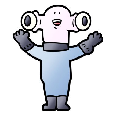 sallayarak dostu karikatür uzaylı