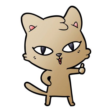 Çizgi film kedisinin vektör çizimi