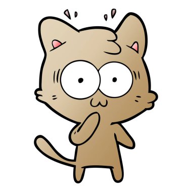 Çizgi film kedisinin vektör çizimi