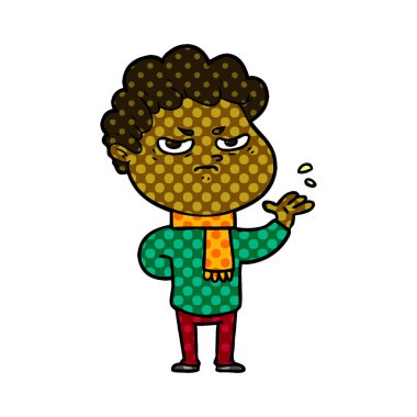 vektör çizim karikatür kızgın adam