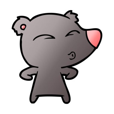 Çizgi film ayısının vektör çizimi