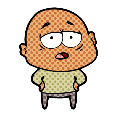 yorgun kel adam çizgi film