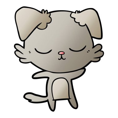 Çizgi film köpeğinin vektör çizimi