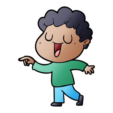 çizgi film adam işaret