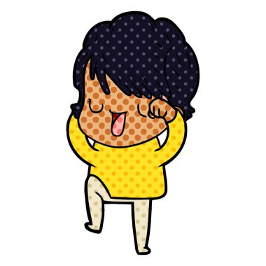 vektör çizim karikatür kadın söz