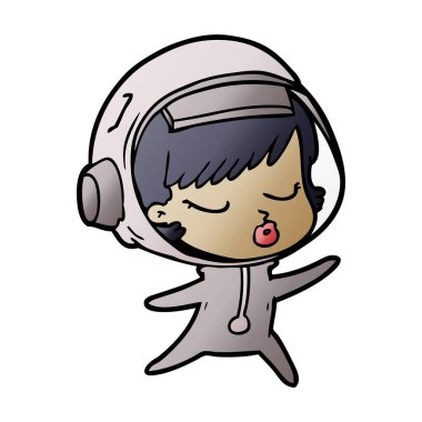 çizgi film güzel astronot kız