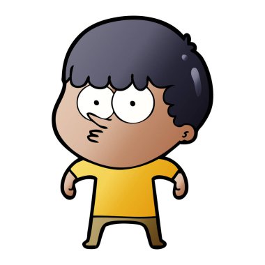 vektör çizim karikatür meraklı çocuk