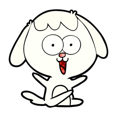 Çizgi film köpeğinin vektör çizimi