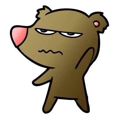 kızgın ayı karikatür vektör çizim