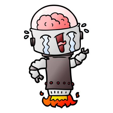 Robot uçan ağlıyor çizgi film