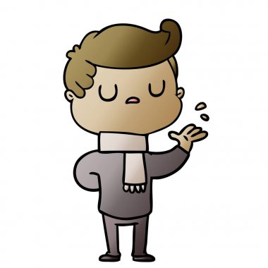 vektör çizim karikatür uzak adam