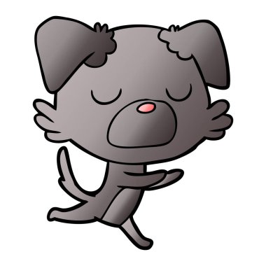 Çizgi film köpeğinin vektör çizimi