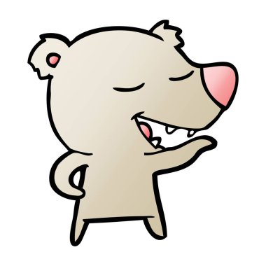 Çizgi film ayısının vektör çizimi