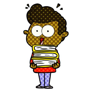  vektör çizim karikatür bakan adam