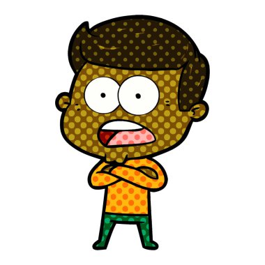 vektör çizim karikatür dostum şok