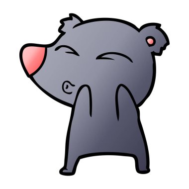 Çizgi film ayısının vektör çizimi