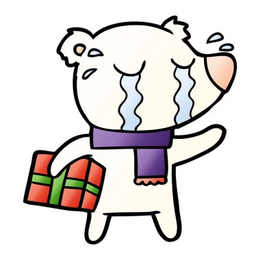 Noel kutup ayısı ağlıyor çizgi film