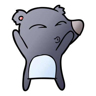 Çizgi film ayısının vektör çizimi