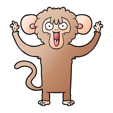 Çizgi film maymununun vektör çizimi