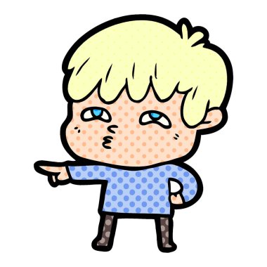 vektör çizim karikatür meraklı adam