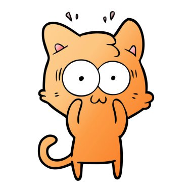 Çizgi film kedisinin vektör çizimi