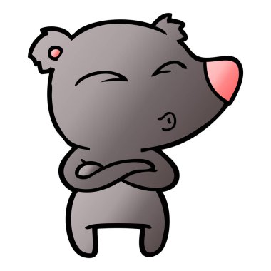 Çizgi film ayısının vektör çizimi