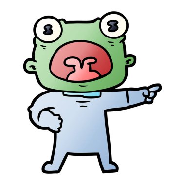 çizgi film garip uzaylı bağırarak