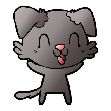 vektör çizim karikatür köpek gülen