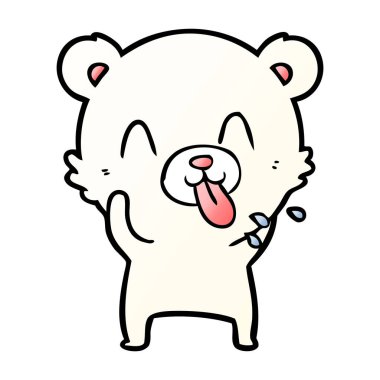 dilini kaba karikatür kutup ayısı